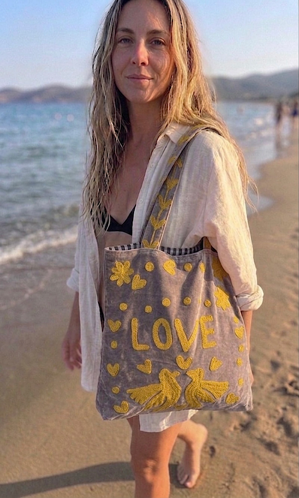 Love Peace Bag - Brown