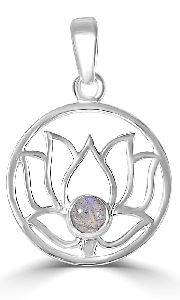 Lotus Labradorite Pendant - LP1D