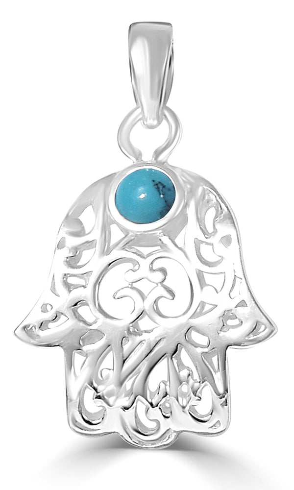 Hand Turquoise Pendant - HP1B