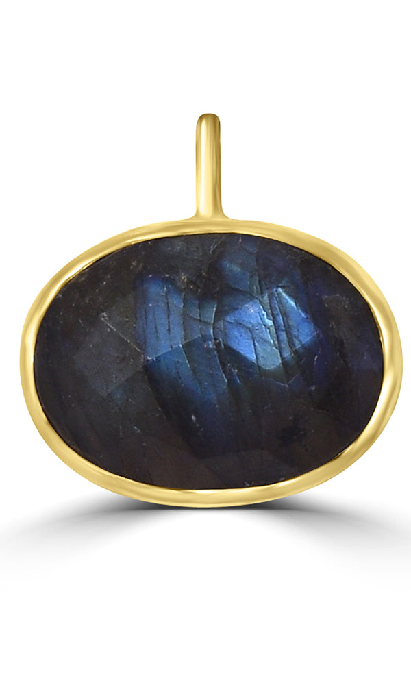 Gold Plated Labradorite Pendant - GPL1