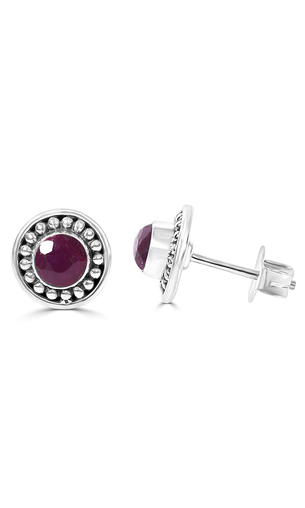 Garnet Studs - SS1A