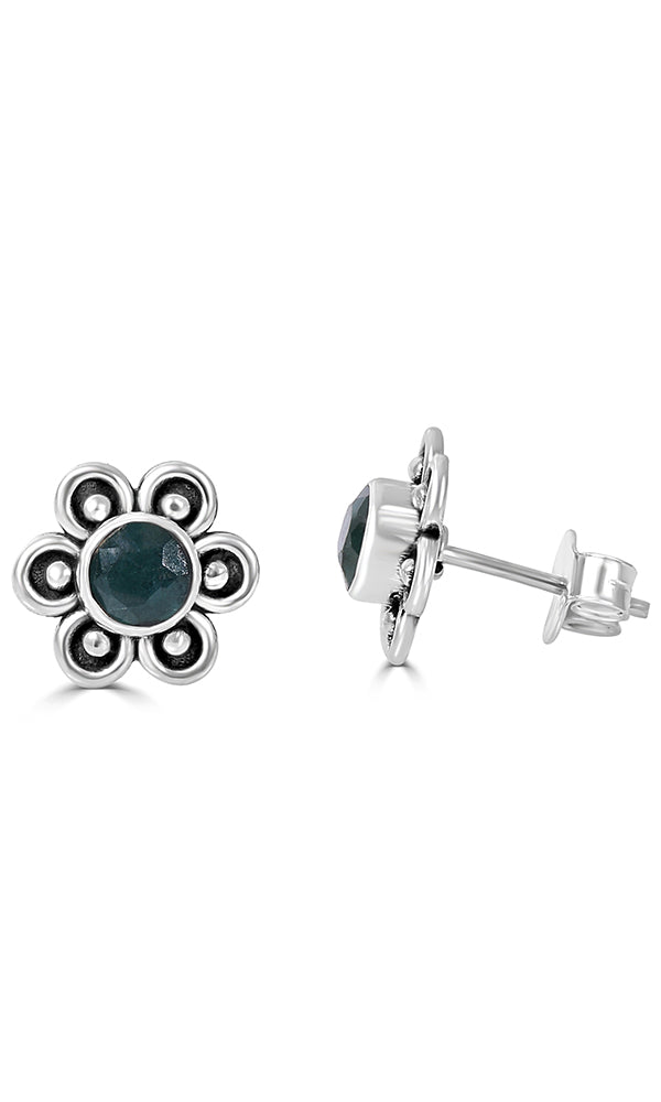 Green Onyx Studs - SS2A