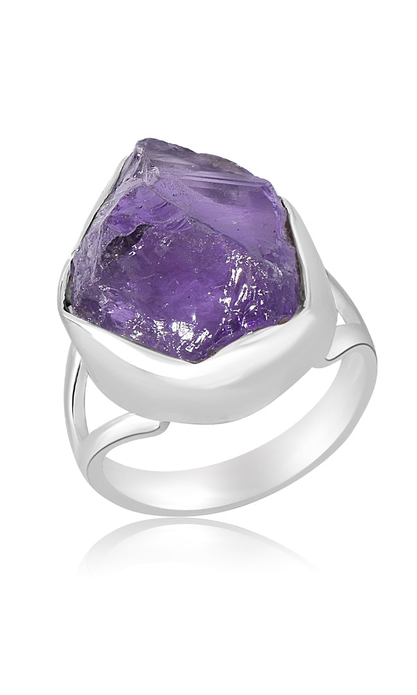 Amethyst Rough Stone Ring