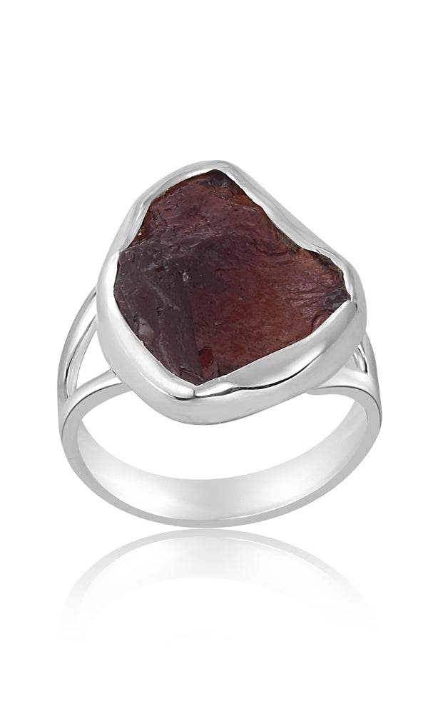 Garnet Rough Stone Ring