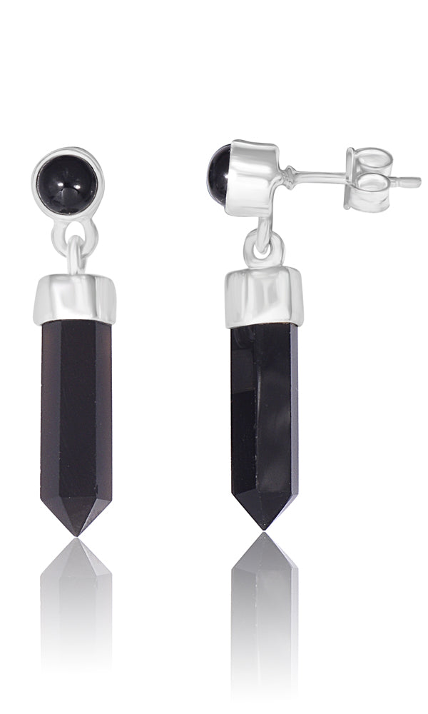 Black Tourmaline Studs S53