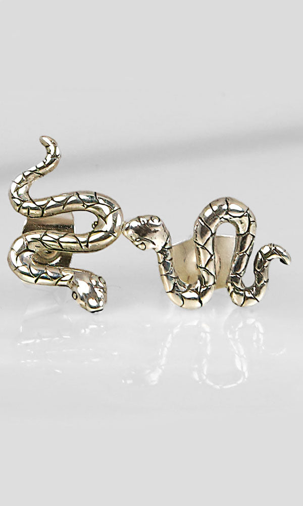 Silver Snake Studs